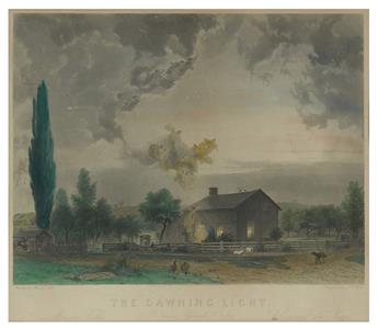 (SPIRITUALISM.) John, Joseph (after); Watts, J.W. (engraver). The Dawning Light. A Scene in Hydesville, N.Y., 1848.